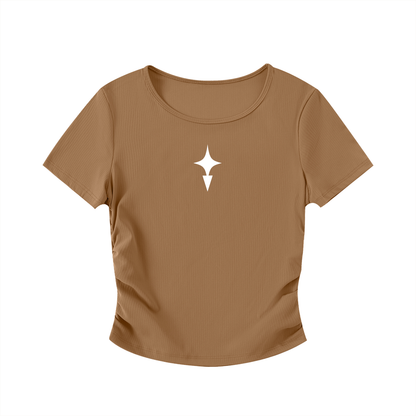 Star Bodycon Crop Top (Womens)