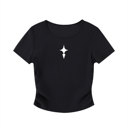 Star Bodycon Crop Top (Womens)