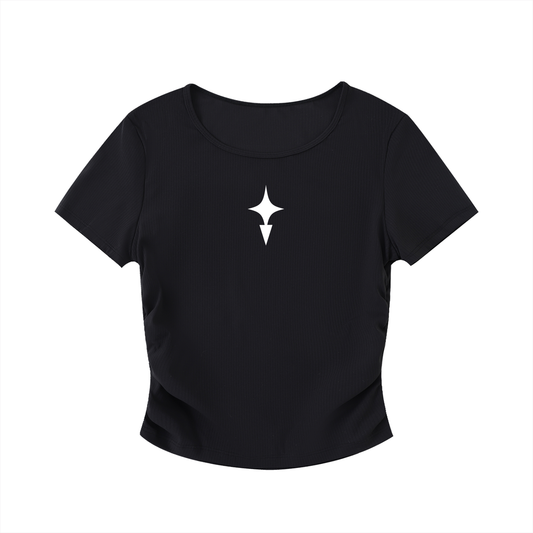 Star Bodycon Crop Top (Womens)